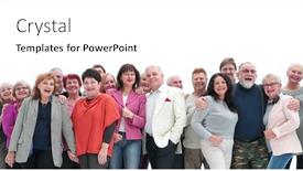  Presentation with diverse people - Presentation with full-growth-group-of-diverse background and a white colored foreground