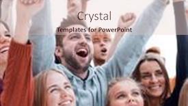  Presentation with professionals - Slide set with full-growth-group-of-medical background and a lemonade colored foreground