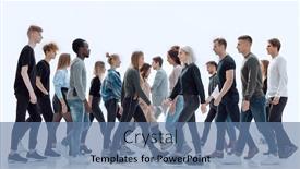  Presentation with groups - Beautiful theme featuring full-growth-groups-of-young backdrop and a ocean colored foreground