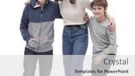  Presentation with growth - Beautiful presentation design featuring full-growth-happy-mother backdrop and a white colored foreground