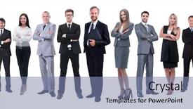  Presentation with business growth - PPT theme enhanced with full growth professional business team background and a seafoam green colored foreground