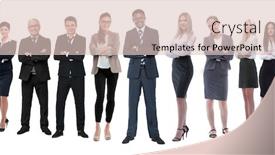  Presentation with business growth - Cool new PPT theme with full-growth-professional-business-team backdrop and a lemonade colored foreground