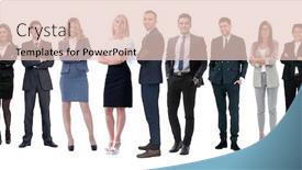  Presentation with professional growth ladder - Cool new PPT theme with full-growth-professional-business-team backdrop and a lemonade colored foreground