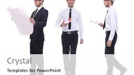  Presentation with industrial engineer orange - Beautiful PPT layouts featuring full-growth-successful-architect-engineer backdrop and a white colored foreground