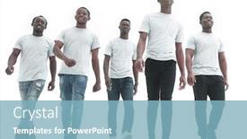  Presentation with stepping - Audience pleasing PPT layouts consisting of full-growth-team-of-young backdrop and a light blue colored foreground