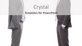  Presentation with business growth - Presentation theme having full-growth-two-business-men background and a white colored foreground