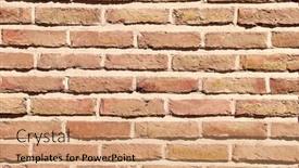 Presentation with old brick wall texture - PPT theme having full-horizontal-texture-of-old background and a coral colored foreground