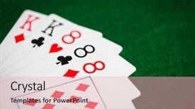  Presentation with hazard - Slide set featuring full house - casino gambling games of chance background and a lemonade colored foreground