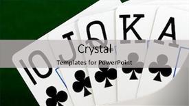  Presentation with poker - Audience pleasing slides consisting of full house of poker backdrop and a light gray colored foreground