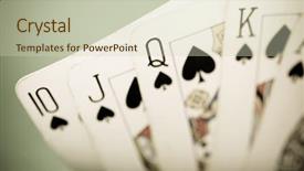  Presentation with poker - Slides consisting of full house of poker background and a  colored foreground