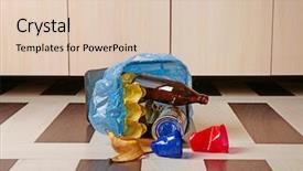  Presentation with garbage - Slide deck featuring full inverted garbage basket background and a lemonade colored foreground