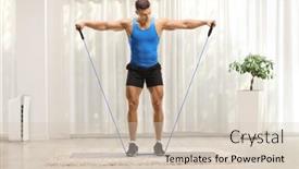  Presentation with resistance - PPT theme with full-length-hot background and a soft green colored foreground