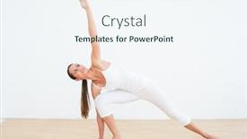  Presentation with exercises - Beautiful presentation design featuring youthful skilled athletic dancers act backdrop and a light gray colored foreground