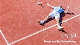  Presentation with lawn tennis a hard court - Audience pleasing slide deck consisting of full length of disappointed mature backdrop and a coral colored foreground