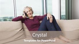  Presentation with senior smart home - Amazing theme having full-length-of-senior-woman backdrop and a coral colored foreground