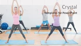  Presentation with sporty - Audience pleasing slides consisting of scientist making research over dna backdrop and a light gray colored foreground