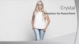  Presentation with long hair - Theme enhanced with full-length-photo-of-stylish background and a white colored foreground