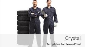  Presentation with auto - Presentation theme consisting of full-length-portrait-of-auto background and a white colored foreground