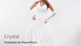  Presentation with flower wedding - Cool new PPT theme with wedding dress and flower alike backdrop and a white colored foreground