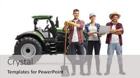  Presentation with group - Presentation theme consisting of full-length-portrait-of-group background and a light gray colored foreground