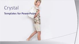  Presentation with runway - Colorful theme enhanced with full-length-portrait-of-handsome backdrop and a sky blue colored foreground