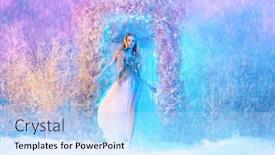  Presentation with winter forest - Amazing presentation having full-length-portrait-of-lady backdrop and a light blue colored foreground