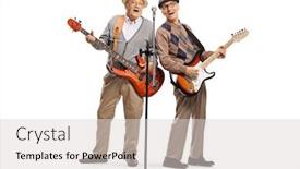  Presentation with full length portrait two men women brown sweater - Beautiful slides featuring full-length-portrait-of-two backdrop and a light gray colored foreground