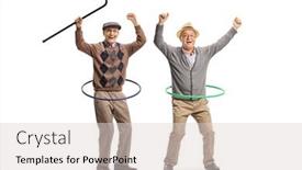  Presentation with elderly - Audience pleasing PPT layouts consisting of full-length-portrait-of-two backdrop and a light gray colored foreground