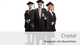  Presentation with graduation - Presentation theme consisting of full-length-portrait-of-univeristy background and a white colored foreground