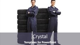  Presentation with tires - Amazing slide deck having full-length-portrait-of-young backdrop and a dark gray colored foreground