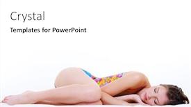  Presentation with sleeping - Presentation theme with full-length-portrait-of-young background and a white colored foreground