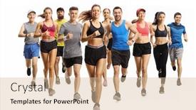  Presentation with sportswear - Slides featuring full-length-portrait-shot background and a lemonade colored foreground