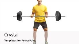 Presentation with weightlifting - Slides with full length portrait background and a white colored foreground