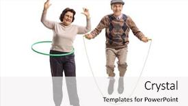  Presentation with elderly - PPT theme having full length portrait background and a white colored foreground