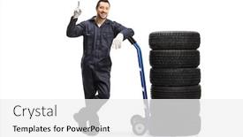  Presentation with tires - Colorful PPT theme enhanced with full-length-portrait backdrop and a white colored foreground
