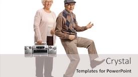  Presentation with full length portrait two men women brown sweater - Theme featuring full-length-portrait background and a light gray colored foreground