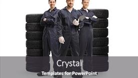  Presentation with mechanics - Cool new theme with full-length-portrait backdrop and a dark gray colored foreground