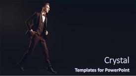  Presentation with black man fashion - Slides featuring full-length-portrait background and a wine colored foreground