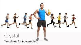  Presentation with protein shake - Beautiful PPT theme featuring full-length-portrait backdrop and a white colored foreground