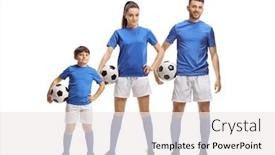  Presentation with sports balls - Presentation enhanced with full-length-portrait background and a white colored foreground
