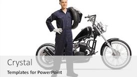  Presentation with motorbike - Amazing theme having full-length-portrait backdrop and a white colored foreground