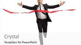  Presentation with marathon running race - Presentation theme consisting of full-length-portrait background and a white colored foreground