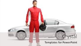  Presentation with car - Amazing presentation having full-length-portrait backdrop and a light gray colored foreground