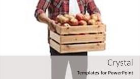  Presentation with full length portrait two men women brown sweater - PPT layouts enhanced with full-length-portrait background and a light gray colored foreground