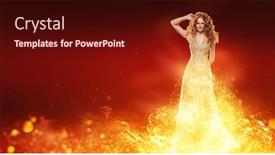  Presentation with gold dust - Slide deck having full-length-portrait background and a wine colored foreground