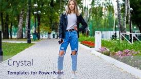  Presentation with jeans - Slide set consisting of full-length-portrait background and a lemonade colored foreground