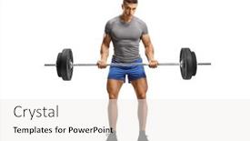  Presentation with weight lifting - Slides enhanced with full-length-portrait background and a white colored foreground