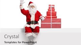  Presentation with santa - Theme enhanced with full-length-portrait background and a light gray colored foreground