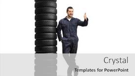  Presentation with auto - Slides consisting of full-length-portrait background and a light gray colored foreground