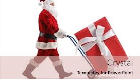  Presentation with christmas red - Beautiful theme featuring full-length-portrait backdrop and a coral colored foreground